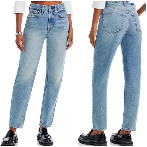 NEW Re/Done Taper Jean Favorite Bleu - Picture 1 of 12